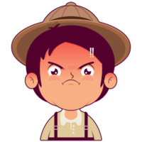 boy angry face cartoon cute png