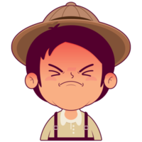 boy hurt face cartoon cute png