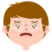 boy crying and scared face cartoon cute png
