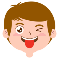 boy playful face cartoon cute png