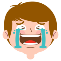 boy laughing face cartoon cute png