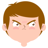 boy angry face cartoon cute png