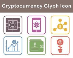 Bitcoin And Cryptocurrency Vector Icon Set