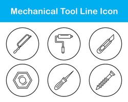 mecánico herramienta vector icono conjunto