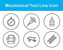 Mechanical Tool Vector Icon Set