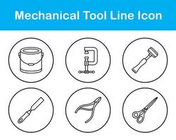 mecánico herramienta vector icono conjunto