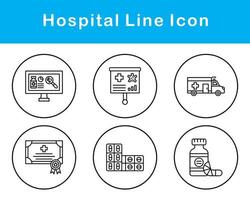 hospital vector icono conjunto