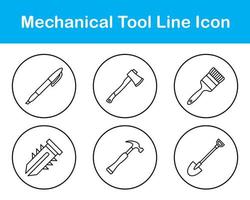 mecánico herramienta vector icono conjunto