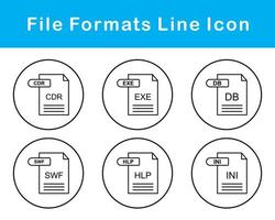 archivo formatos vector icono conjunto
