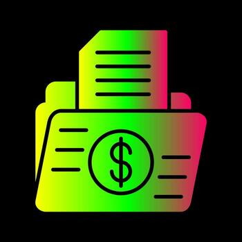 carpeta único vector icono