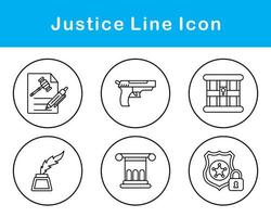 Justice Vector Icon Set