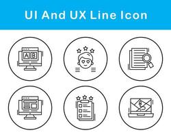 ui y ux vector icono conjunto