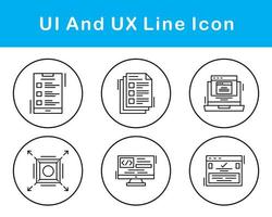 ui y ux vector icono conjunto