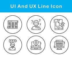 ui y ux vector icono conjunto