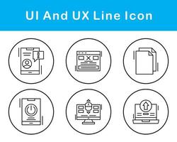 ui y ux vector icono conjunto