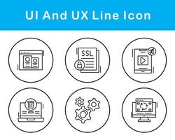 ui y ux vector icono conjunto