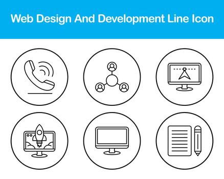 Web Design And Development Vector Icon Set