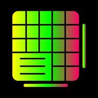 Table Data Vector Icon