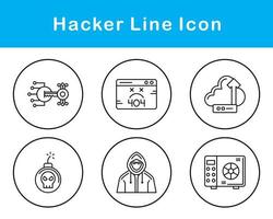 conjunto de iconos de vector de hacker