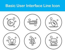 básico usuario interfaz vector icono conjunto