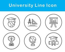 Universidad vector icono conjunto