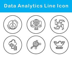 datos analítica vector icono conjunto