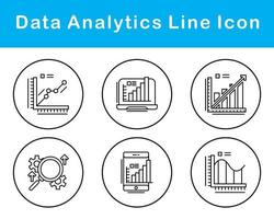 datos analítica vector icono conjunto