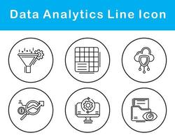 datos analítica vector icono conjunto