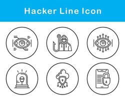 conjunto de iconos de vector de hacker