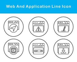 web y solicitud vector icono conjunto