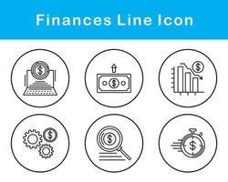 finanzas vector icono conjunto