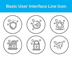 básico usuario interfaz vector icono conjunto