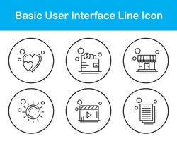 básico usuario interfaz vector icono conjunto