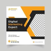 Digital business social media post vector