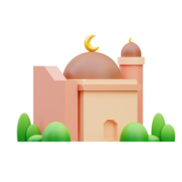 3d rendere Ramadan moschea icona illustrazione, adatto per Ramadan temi, bandiera Ramadan temi, ragnatela, App eccetera png
