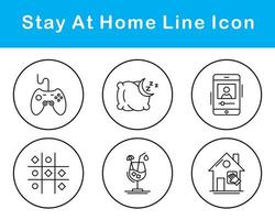 Stay At Home Vector Icon Set