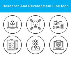 Research And Development Vector Icon Set