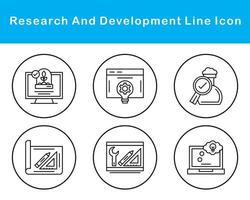 Research And Development Vector Icon Set