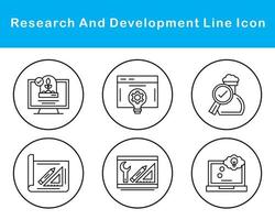 Research And Development Vector Icon Set