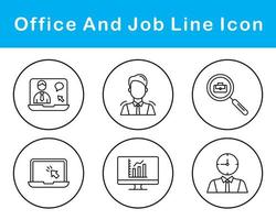 Work Office And Job Vector Icon Set