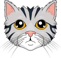 dibujos animados gato cabeza mascota diseño vector