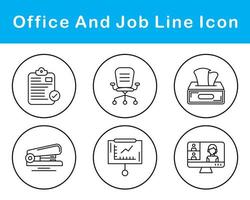 Work Office And Job Vector Icon Set