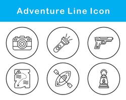 conjunto de iconos de vector de aventura