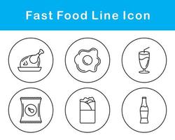 Fast Food Vector Icon Set