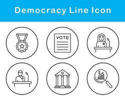 democracia vector icono conjunto