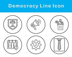 democracia vector icono conjunto