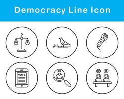 democracia vector icono conjunto