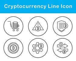 Bitcoin And Cryptocurrency Vector Icon Set