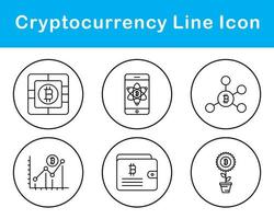 Bitcoin And Cryptocurrency Vector Icon Set