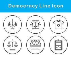 democracia vector icono conjunto